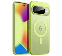 JETech Cover Magnetica per Google Pixel 10/10 Pro 2025, Compatibile con MagSafe ed Caricatore Pixelsnap, Traslucida Opaco Retro Antiurto Cellulare Custodia (Verde Cedro)