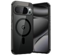 JETech Cover Magnetica per Google Pixel 10/10 Pro 2025 Compatibile con MagSafe ed Caricatore Pixelsnap, Antiurto Cellulare Paraurti Custodia, Anti-Graffio Retro Trasparente (Nero Ossidiana)