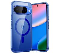 JETech Cover Magnetica per Google Pixel 10/10 Pro, Blu Indaco | Compatibile con MagSafe e per Pixelsnap Charger, Custodia Protettiva Antiurto, Retro Trasparente Antigraffio