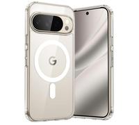 JETech Cover Magnetica per Google Pixel 10/10 Pro, Trasparente | Compatibile con MagSafe e per Pixelsnap Charger, Custodia Protettiva Antiurto, Retro Trasparente Antigraffio