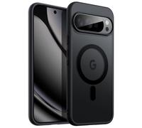 JETech Cover Magnetica per Google Pixel 10 Pro XL 2025, Compatibile con MagSafe ed Caricatore Pixelsnap, Traslucida Opaco Retro Antiurto Cellulare Custodia (Nero Ossidiana)