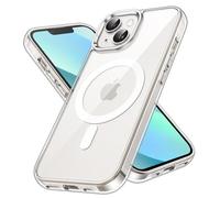 JETech Cover Magnetica per iPhone 13 mini 5,4 Pollici Compatibile con MagSafe Ricarica Wireless, Telefono Custodia Antiurto, Retro Antigraffio Trasparente (Trasparente)