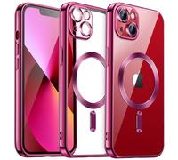 JETech Cover Magnetica per iPhone 13, Rosa Rossa