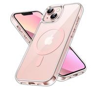JETech Cover Magnetica per iPhone 13, Trasparente/Rosa