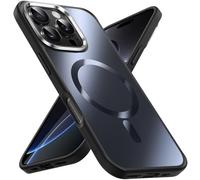 JETech Cover Magnetica per iPhone 16 Pro Max, Nero | Compatibile con MagSafe, Finitura Metallica Opaca, Custodia Placcata, Protezione Antiurto con Design Sottile