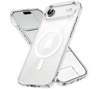 JETech Cover Magnetica per iPhone 17 Air Compatibile con MagSafe, Antiurto Cellulare Paraurti Custodia, Anti-Graffio Retro Trasparente (Trasparente)