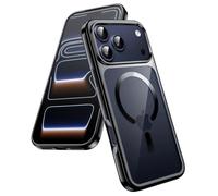 JETech Cover Magnetica per iPhone 17 Pro 6,3 Pollici, Compatibile con MagSafe, Telaio in TPU Elettrolitico Morbido con Retro in PC Rigido Trasparente, Custodia Antiurto Telefono (Nero)