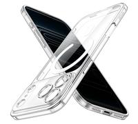 JETech Cover Magnetica Slim per iPhone 17 Pro 6,3 Pollici Compatibile con MagSafe, Protezione Completa per Obiettivo della Fotocamera, Custodia Ultra Sottile Leggera Trasparente (Trasparente)