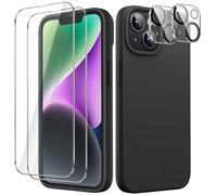 JETech Cover Silicone 5 in 1 per iPhone 14, Nero