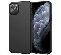 JETech Cover Silicone per iPhone 11 Pro Max 6,5 Pollici, Protettiva per Tutto il Corpo Morbida al Tatto, Custodia Antiurto con Fodera in Microfibra (Nero)