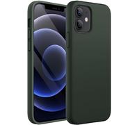 JETech Cover Silicone per iPhone 12/12 Pro 6,1 Pollici, Protettiva per Tutto il Corpo Morbida al Tatto, Custodia Antiurto con Fodera in Microfibra (Verde Cipro)