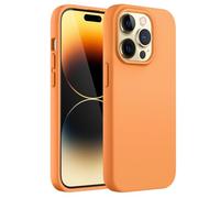JETech Cover Silicone per iPhone 14 Pro 6,1 Pollici, Protettiva per Tutto il Corpo Morbida al Tatto, Custodia Antiurto con Fodera in Microfibra (Giallo Marigold)