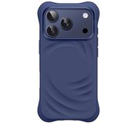 JETech Cover Silicone per iPhone 18 Pro Max/17 Pro Max, Profondo Blu | Compatibile con MagSafe, Texture a Vortice, Presa Morbida, Pulsante di Controllo della Fotocamera, Custodia Magnetica
