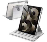 JETech Custodia Girevole per iPad Air 11" M4/M3/M2 & Air 5/4, Argento | Cover per iPad Air 11" (2026-2024) & 10,9" (2022/2020), Supporto Rotante 360°, Retro Trasparente, Porta Pencil, Antiurto