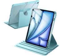 JETech Custodia Girevole per iPad Air 13" M4/M3/M2 (2026/2025/2024), Blu | Cover Supporto Rotante 360°, Retro Trasparente, Auto Svegliati/Sonno, Porta Pencil, Protezione Completa