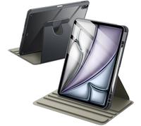 JETech Custodia Girevole per iPad Air 13" M4/M3/M2, Grigio Siderale