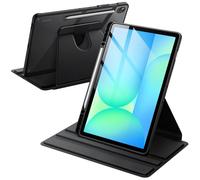 JETech Custodia Girevole per Samsung Galaxy Tab S10 FE Plus 13,1", Nero | Cover Supporto Rotante 360°, Retro Trasparente, Auto Svegliati/Sonno, S Pen Holder