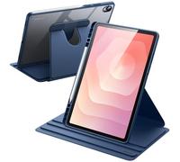 JETech Custodia Girevole per Samsung Galaxy Tab S11, Navy | Cover Supporto Rotante 360°, Retro Trasparente, Auto Svegliati/Sonno, S Pen Holder