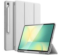 JETech Custodia per Samsung Galaxy Tab S10 FE Plus 13,1", Argento | Cover TPU morbido, Porta S Pen, Supporto Tri-fold, Auto Svegliati/Sonno