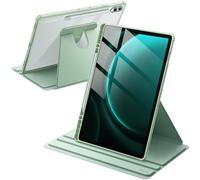 JETech Custodia Rotante per Samsung Galaxy Tab S10+ 2024/Tab S9 FE+/S9+ 2023 12,4 Pollici con S Pen Holder, 360 Gradi Rotazione Protettiva Supporto Cover Chiaro Retro (Verde Menta)
