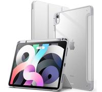 JETech Custodia SOLO per iPad Air 11 Pollici M4/M3/M2 (2026/2025/2024), iPad Air 5/4 (2022/2020, 5a/4a) con Portapenne, il Involucro Posteriore Trasparente Supporto Cover Sottile per (Argento)