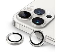 JETech Pellicola Fotocamera per iPhone 14 Pro 6,1 Pollici e iPhone 14 Pro Max 6,7 Pollici, 9H Vetro Temperato Copri Anello Individuale in Metallo, HD Chiaro, 1 Set (Argento)