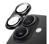JETech Pellicola Fotocamera per iPhone New 6,3 Pollici, Copertura Totale 9H Vetro Temperato Anello Cover, Piastra in Metallo Opaco, Compatibile con Cover, Pacco da 1 (Nero)
