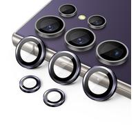 JETech Pellicola Fotocamera per Samsung Galaxy S24 Ultra, 9H Vetro Temperato Cover Anello Individuale in Metallo, Vassoio di Installazione Facile, HD Chiaro, 1 Set (Titanium Violet)