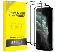 JETech Pellicola Protettiva a Copertura Totale per iPhone 11 Pro Max/iPhone XS Max 6,5 Pollici, Bordo Nero, Completa Vetro Temperato Film 9H Compatibile con Cover, HD Chiaro, Pacco da 3
