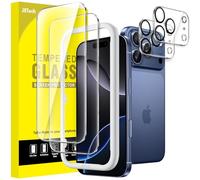 JETech Pellicola Protettiva per iPhone New Pro 6,3 Pollici con Protezione Obiettivo Fotocamera, Strumento Installazione Facile, 9H Durezza Vetro Temperato Film, HD Chiaro, Pacco da 2 Ciascuno