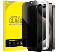 JETech Pellicola Protettiva per la Privacy a Protezione Totale per iPhone 15 Pro Max 6,7 Pollici, Bordo Nero Vetro Temperato Anti-Spy con Strumento di Installazione Facile, Pacco da 2