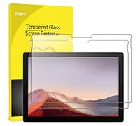 JETech Pellicola Protettiva per Surface Pro 7 Plus/Pro 7, 2 Pezzi | HD Trasparente, Compatibile con Face ID, Vetro Temperato Antigraffio