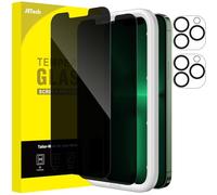 JETech Pellicola Protettiva Privacy per iPhone 13 Pro, 2+2 Pezzi | Vetro Temperato Anti-Spia, con Protezione Fotocamera, Strumento Installazione Facile