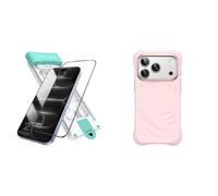 JETech per iPhone 18 Pro Max Pellicola Protettiva 3D 9H+ AR & Cover Magnetica in Silicone Pacchetto