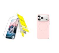 JETech per iPhone 18 Pro Max Pellicola Protettiva con Auto-Allineamento in un Passo & Cover Magnetica in Silicone Pacchetto