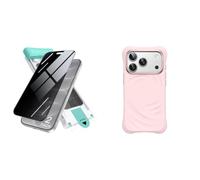 JETech per iPhone 18 Pro Max Pellicola Protettiva Privacy 3D 9H+ & Cover Magnetica in Silicone Pacchetto