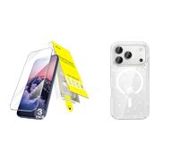 JETech per iPhone 18 Pro Pellicola Protettiva con Auto-Allineamento in un Passo & Cover Magnetica con Glitter Pacchetto