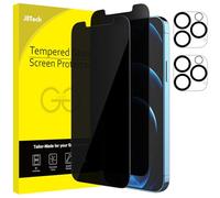 JETech Privacy Pellicola Protettiva per iPhone 12 Pro 6,1 Pollici con Protezione per Obiettivo della Fotocamera, Anti Spy in Vetro Temperato Film, Pacco da 2 Ciascuno