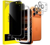 JETech Privacy Pellicola Protettiva per iPhone 17 Pro Max 6,9 Pollici con Protezione per Obiettivo Fotocamera, Vetro Temperato Film con Strumento di Installazione Facile, Pacco da 2 Ciascuno