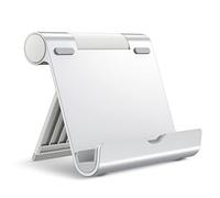JETech Supporto per Tablet, per Tab/Telefoni da 4-11", Argento | Supporto da Tavolo Portatile Regolabile, Base Pieghevole per iPad/iPad Pro/Air/Mini, per Galaxy Tab A / Tab S Serie, Kindle