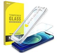 JETech Un Tocco Installa Pellicola Protettiva per iPhone 12/12 Pro 6,1 Pollici, Vetro Temperato Film a Copertura Totale, Kit di Strumenti di Allineamento Automatico, HD Chiaro, Pacco da 2