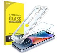 JETech Un Tocco Installa Pellicola Protettiva per iPhone 14 Plus 6,7 Pollici, Vetro Temperato Completa Flim a Copertura Totale, Kit di Strumenti di Allineamento Automatico, HD Chiaro, Pacco da 2