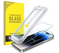 JETech Un Tocco Installa Pellicola Protettiva per iPhone 14 Pro 6,1 Pollici, Vetro Temperato Completa Flim a Copertura Totale, Kit di Strumenti di Allineamento Automatico, HD Chiaro, Pacco da 2
