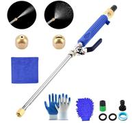 Jetflux Pressure Washer, 2-in-1 High Power Washer Nozzle with Hose Connectors, Upgraded Portable Pressure Wash Gun for Garden Hose, Cars, Driveways, Patios, Eliminates Dirt/Grime/Stains (Blue)
