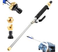 Jetflux Pressure Washer, Jetflux Idropulitrice, Jetsono Idropulitrice ad alta pressione, Pistola Irrigazione Giardino con 2 ugelli, Pistola Multifunzione per auto, giardino (Nero)