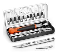 JETMORE 16 Pcs Craft Knife, 3 Pcs Exacto Knife with 13 Pcs SK5 Steel Sharp Blades, Professional Hobby Knife Perfect for Modeling, Carving, Precision knife for Arts & Crafts, Art Knife Exacting Knife