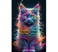 Jetoday Diamond Painting DIY 5D, dotato di accessori per pittura con diamanti per adulti e bambini, decorazione per la casa (gatto alato)