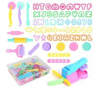 JETOP 63 Pezzi Formine Plastilina per Bambini Accessori per Plastilina Formine Pongo Stampi Forma Rullo Pongo per Bambini 2 3 4 5 6 Anni Giocattoli Feste per Pasta da Gioco