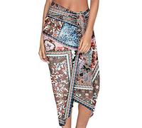Jets Australia 100% Seta Poetica Aerial Sarong Multicolore Taglia Unica
