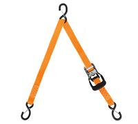 Jetski, cinghia a cricchetto a 3 punti, 3,8 cm x 3,5 m, super robusta, per moto d'acqua, Seadoo, Waverunner, PWC, resistenza alla rottura di 1360,8 kg, ganci a S con clip di sicurezza